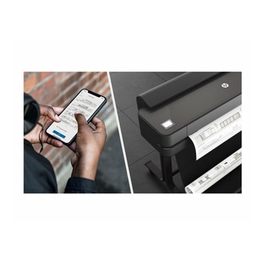 HP Ploter DesignJet T650, 24", inkjet, color, Wi-Fi, LAN, USB, cutter, 5HB08D